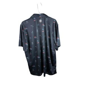 Flag & Anthem Polo Shirt Men Large Multicolor MadeFlex Performance Golf Tropical